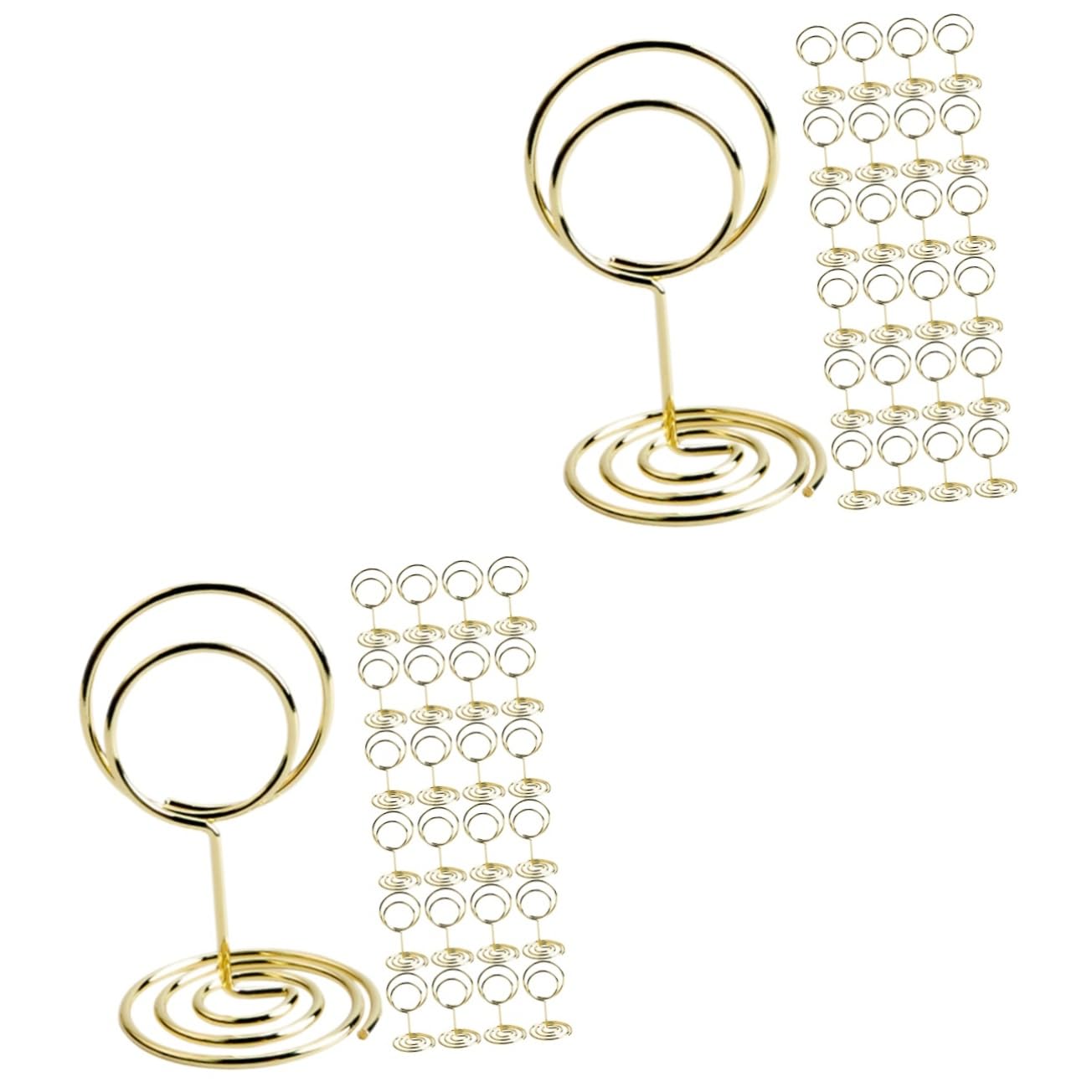50stücke Platzkartenhalter Für Tischnummern Und Fotos Goldene Spiraldesignte Tischaufsteller Für Hochzeiten Geburtstagsfeiern Und Dekorationen
