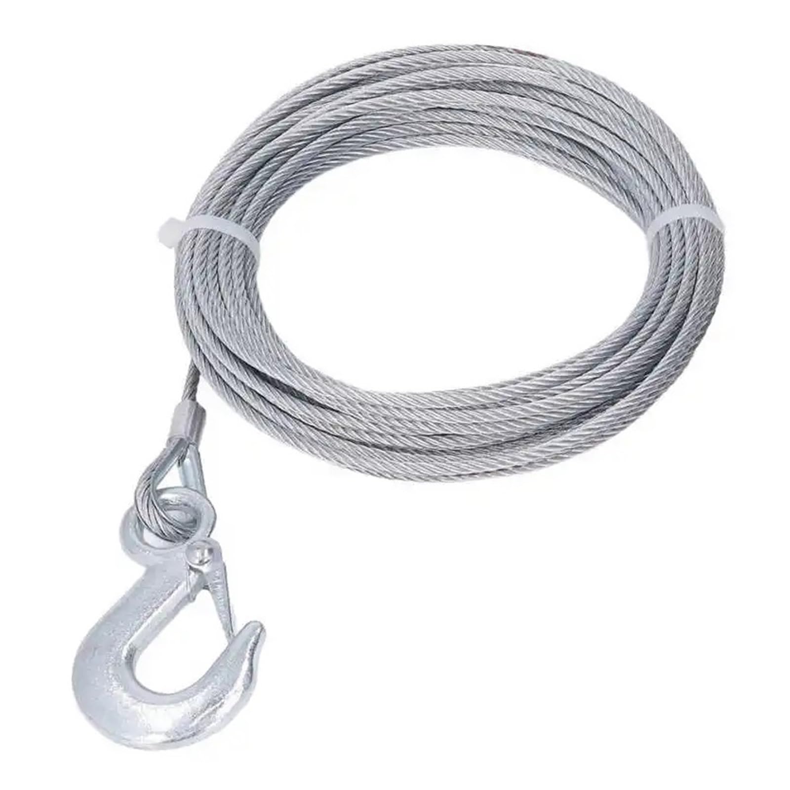 Corda di Traino Fune for Argano 4mmx12m Cavo 2000LBS Resistenza Acciaio Inossidabile Zincato Corda Zincata for Sostituzione Argano Facile E Sicuro
