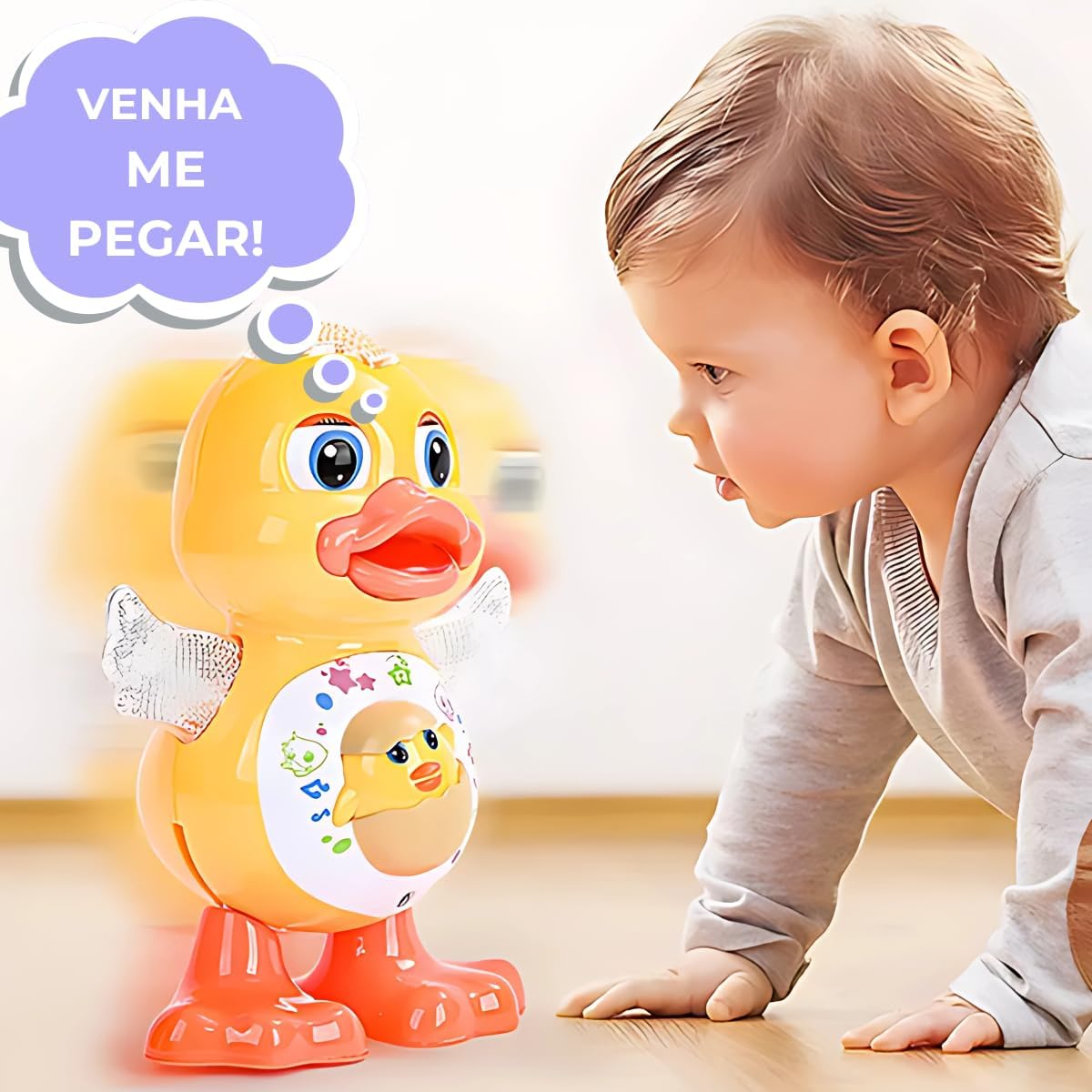 Pato Dançarino Musical Infantil com Luzes LED, Som e Movimento – Brinquedo Interativo e Divertido para Crianças