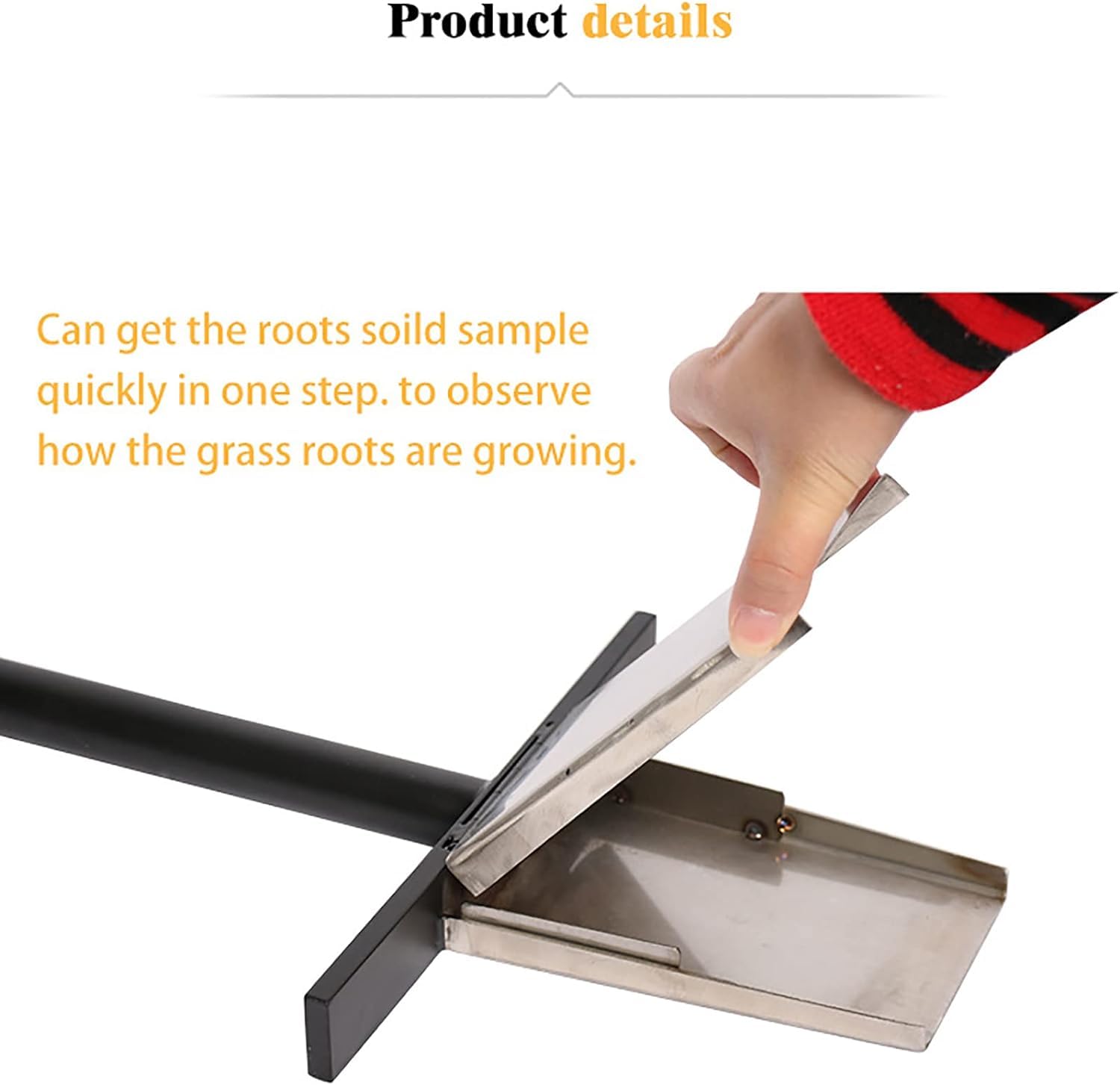 Sonda professionale per campionamento del suolo in acciaio inox, ideale per giardino, prato, fattorie, campi da golf, campionatore di nucleo durevole per campionamento preciso