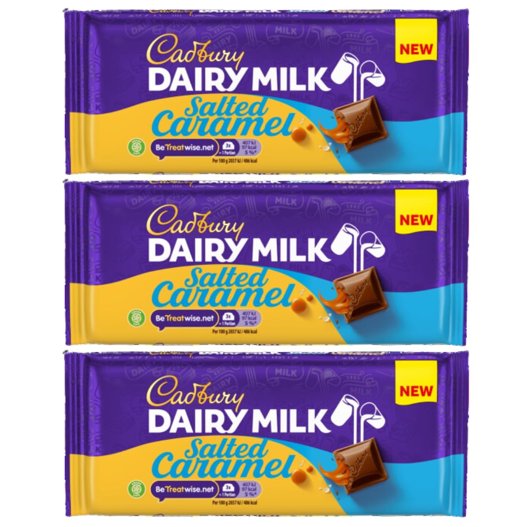 Chocolate Bundle With Dairy Milk Salted Caramel Chocolate Bar 120g (3 Pack)