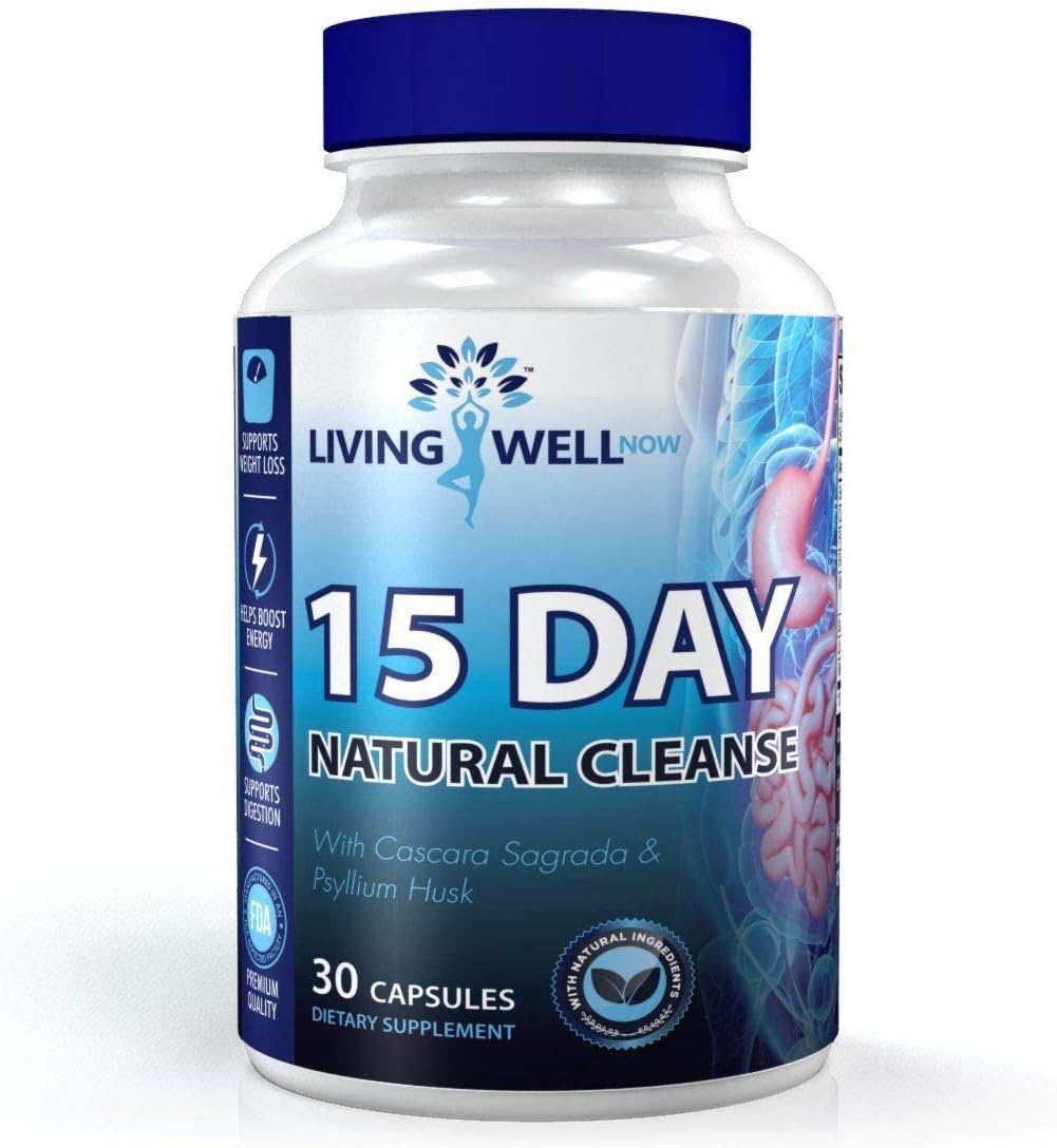 15 Day Natural Colon Cleanse Detox Supplement to Improved Intestinal Health
