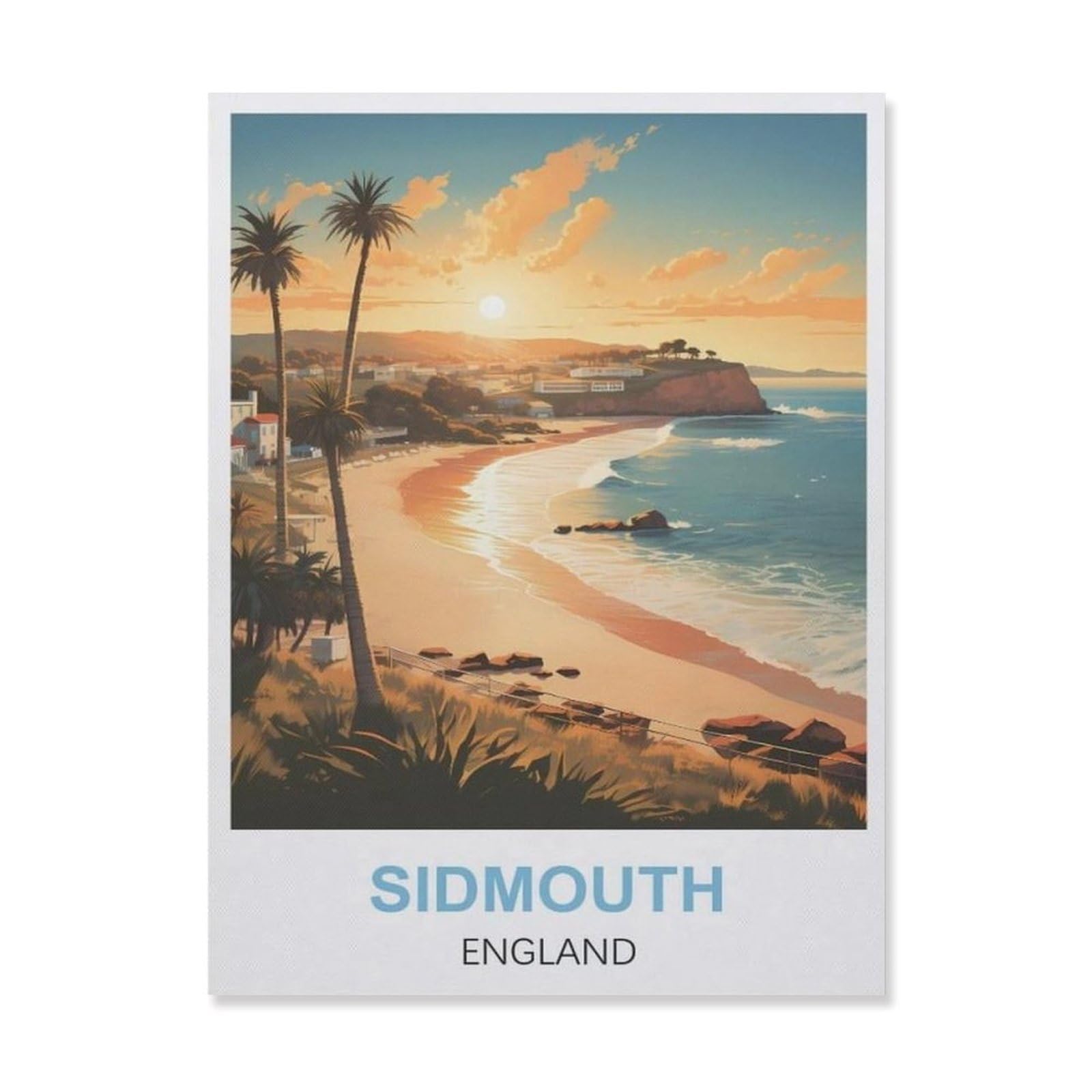 Funny Metal Tin Signs，Sidmouth England(15x30cm）