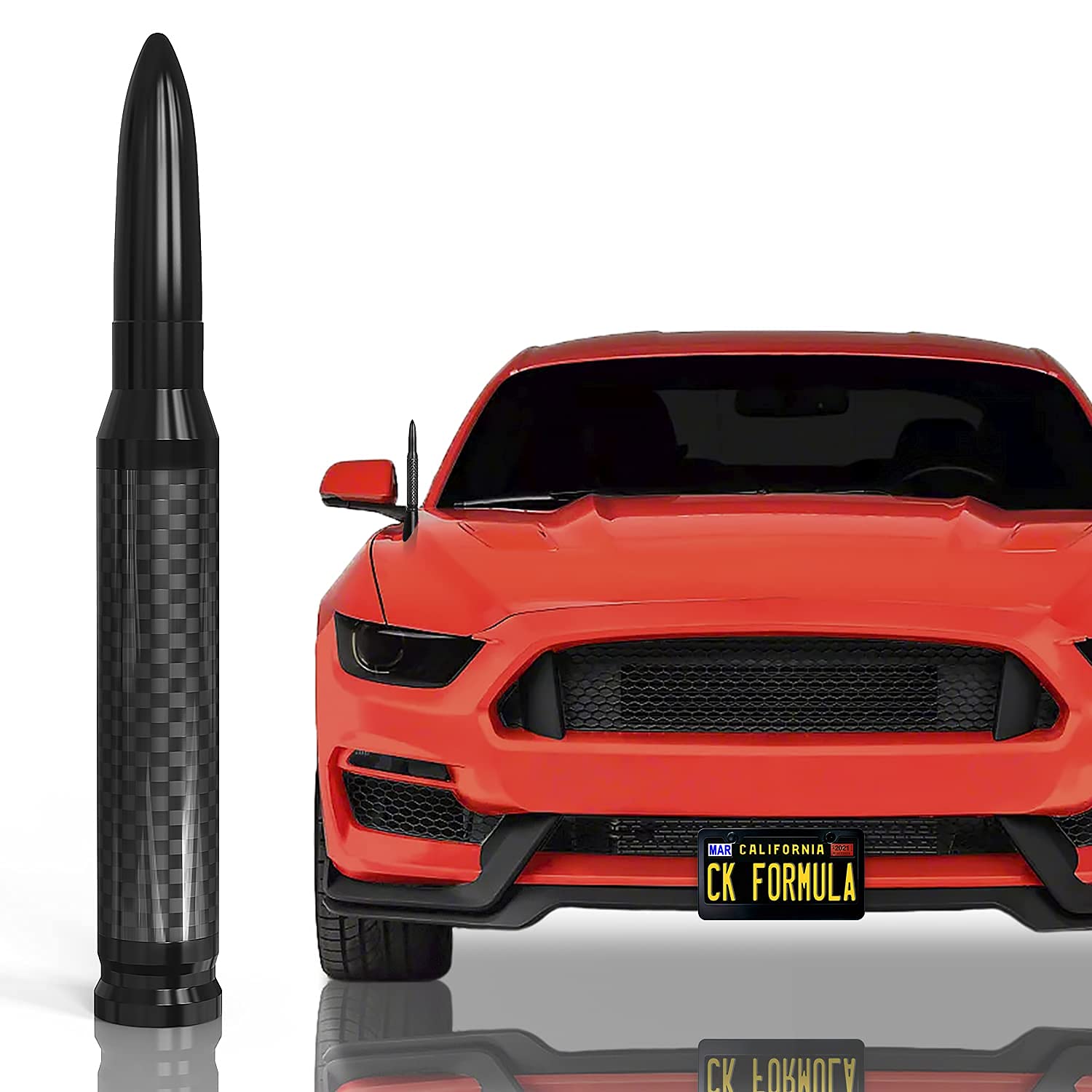 Buy CK FORMULA 50 Cal Bullet Antenna for Cars Carbon Fiber 5.5” Black