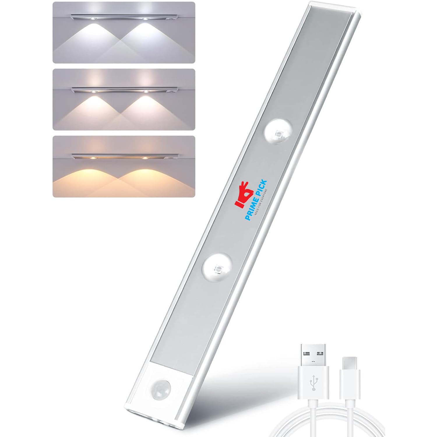 PRIME PICK Acrylonitrile Butadiene Styrene Cabinet Light & Mirror For Dressing Table - Versatile Lights Kitchen Under Led Optimal Illumination, Silver