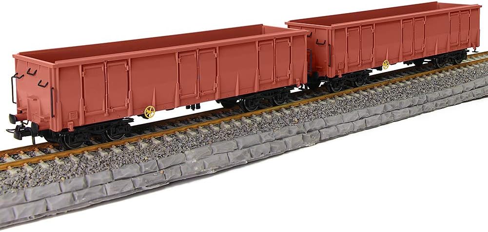 Evemodel 2pcs HO Scale High-Side Gondola Car 1:87 Railway Wagons Rollong Stock Container Carriage 1:87 Freight Car C8742WR-2-NUS