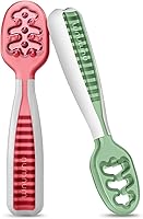Vista 19 de NumNum Juego de cucharas para bebé, utensilios esenciales Pre-Spoon GOOtensils para 6+ meses, cucharas de autoalimentación de primera etapa