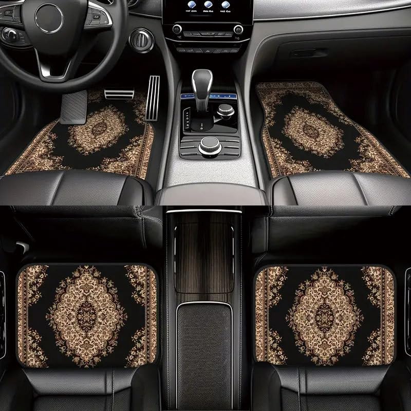 Tapis De Sol Voiture Pour Maserati Ghibli 2014-2024 - 4 Pièces Noir Et Rouge - Imperméable Et Antidérapant - 7