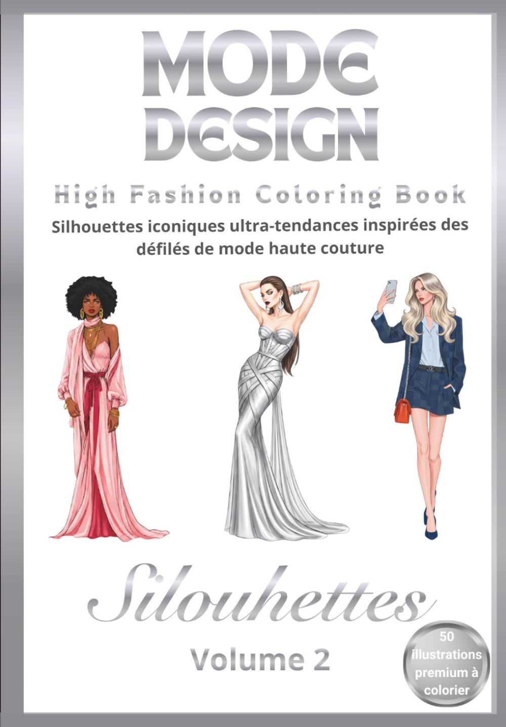 Mode Design Silhouettes: High Fashion Coloring Book