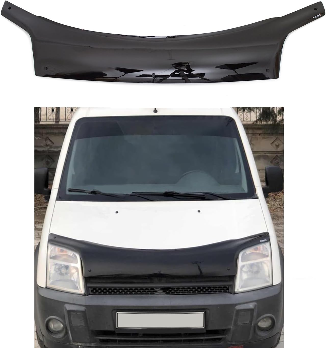 BMY Hood Deflector/Front Bug Shield Compatible for Ford Transit Connect 2002-2008 Hood Guard Bonnet Protector | Particles & Bug | Car Accessories