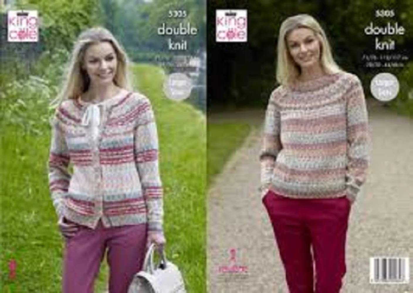 King Cole 5310 Sweater and Cardigan in Merino Blend DK (downloadable