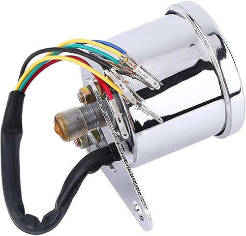 Miniatura 10 de Velocómetro, 1 pieza de señal de retroiluminación LED universal para motocicleta, odómetro y velocímetro (cara negra)