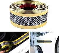 Vista 6 de Youngine Protectores de umbral de puerta de coche de fibra de carbono universal autoadhesivo flexible para coche, SUV, camioneta, protector de Negro