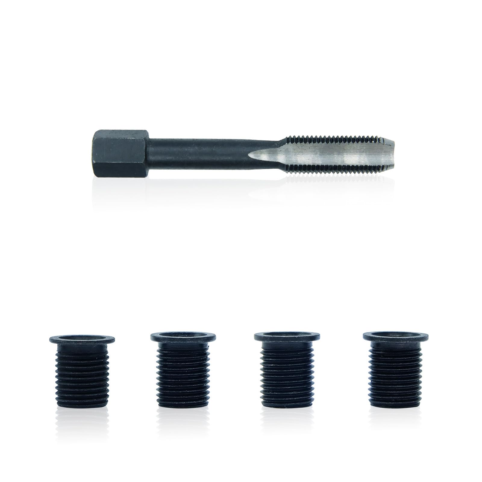 CCLIFE M8 x 1.0 Kit di Riparazione per Filetti Candela 5 Pezzi Kit Helicoil per Candela Kit di Riparazione Filo