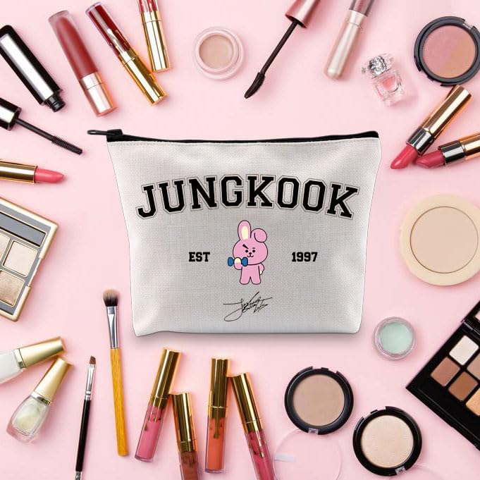 Miniatura 5 de BLUPARK Singer Merch K-pop Personajes Bolsa Bangtan Boys Regalo para Cantante del Ejército Fan Regalo BT Inspirado Bolsa Bolsa Bolsa con Cremallera,