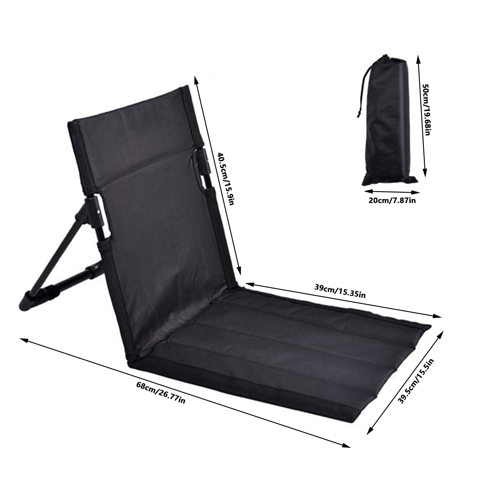 Alfombrilla de Playa con Respaldo, Silla de Playa Ligera Plegable portátil, fácil de Plegar y portátil