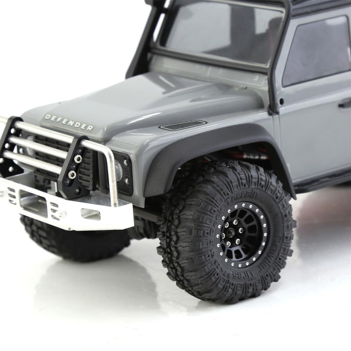 Pneumatici 1.0, Pneumatici cingolati S3 per Tutti i Terreni per Auto cingolate RC Axial TRX4M SCX24 AX24 FCX24 Parti di aggiornamento (Nero)