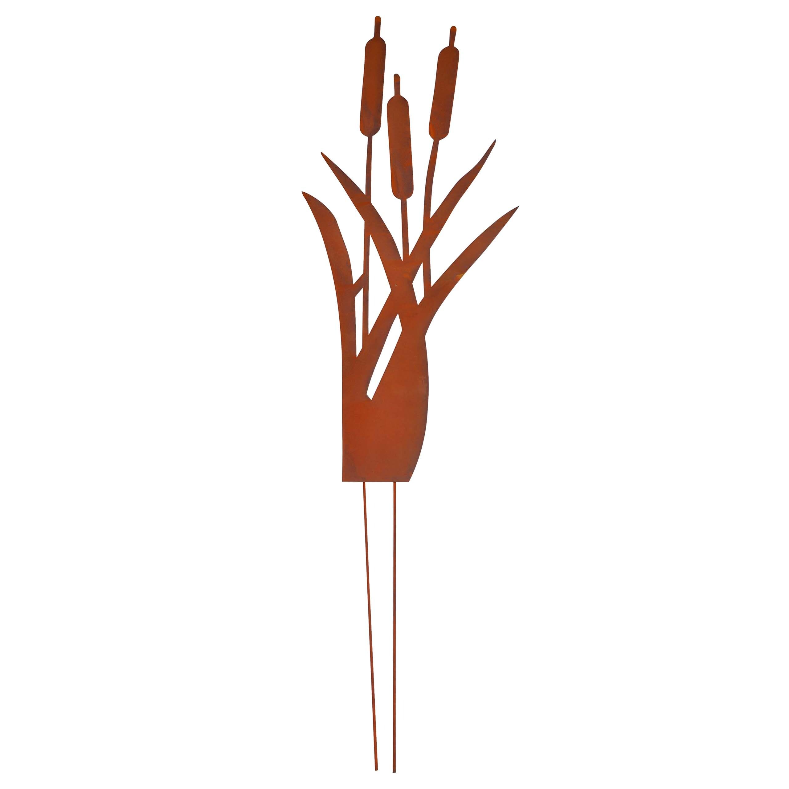Piquet de jardin aspect rouille de 75 x 35 cm pour bordure fleurie