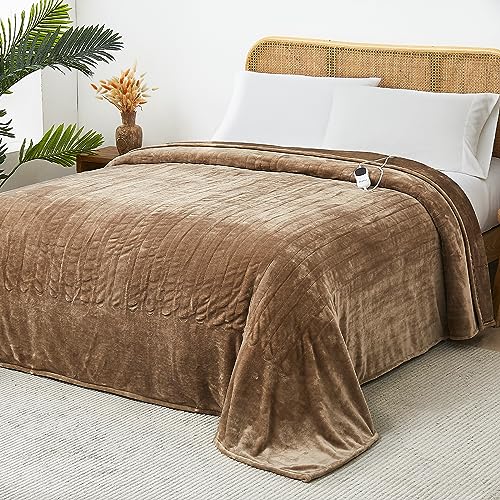 JKMAX Electric Heated Heating Blanket - Heated Bed Blanket Full Size 72