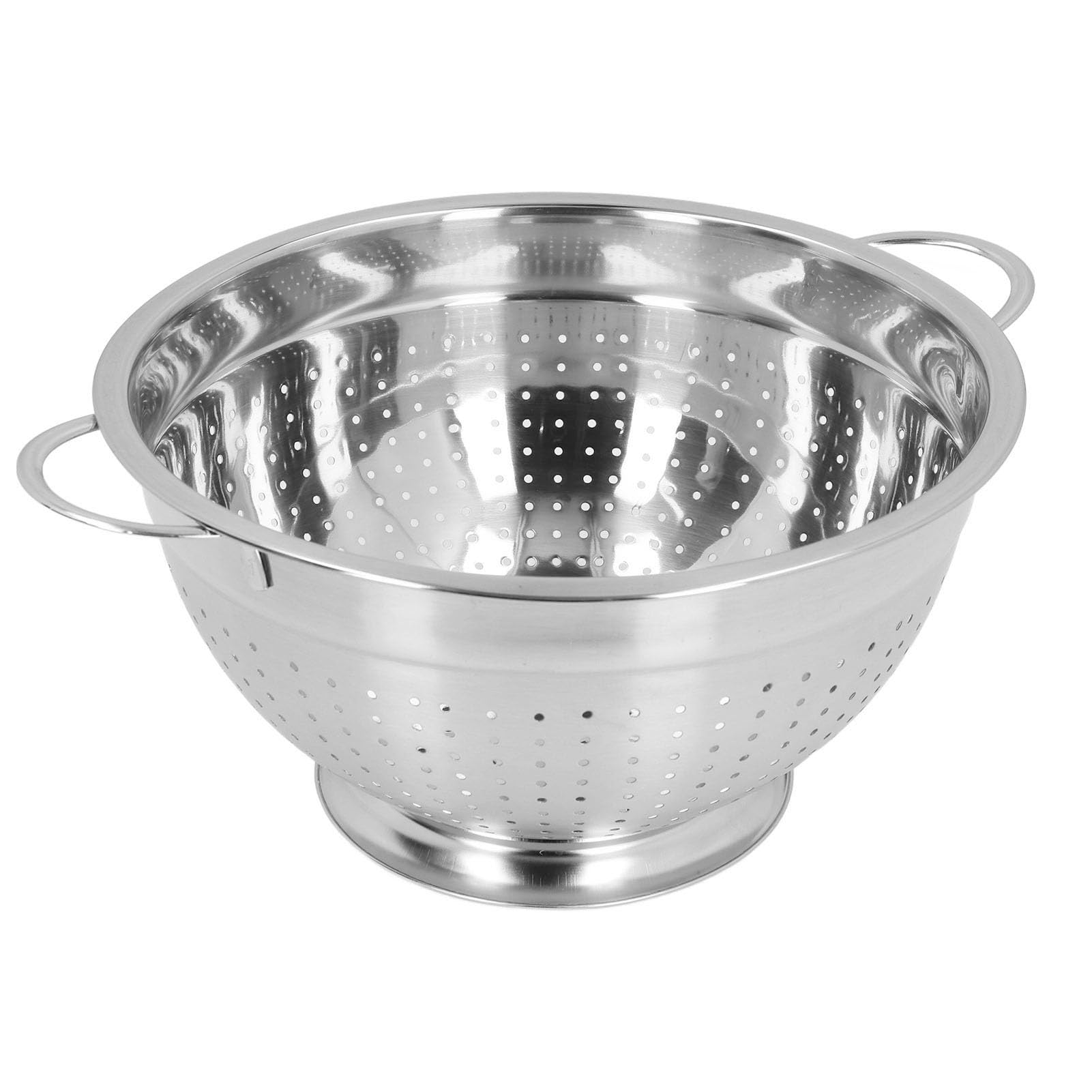 Scolapasta in Acciaio Inossidabile, Colino a Maglia Fine di Grande capacità, Colino da con Fori di Scarico Uniformi per Pasta Spaghetti Frutta Verdura Cestello Scarico Lavaggio Bacche (28CM)