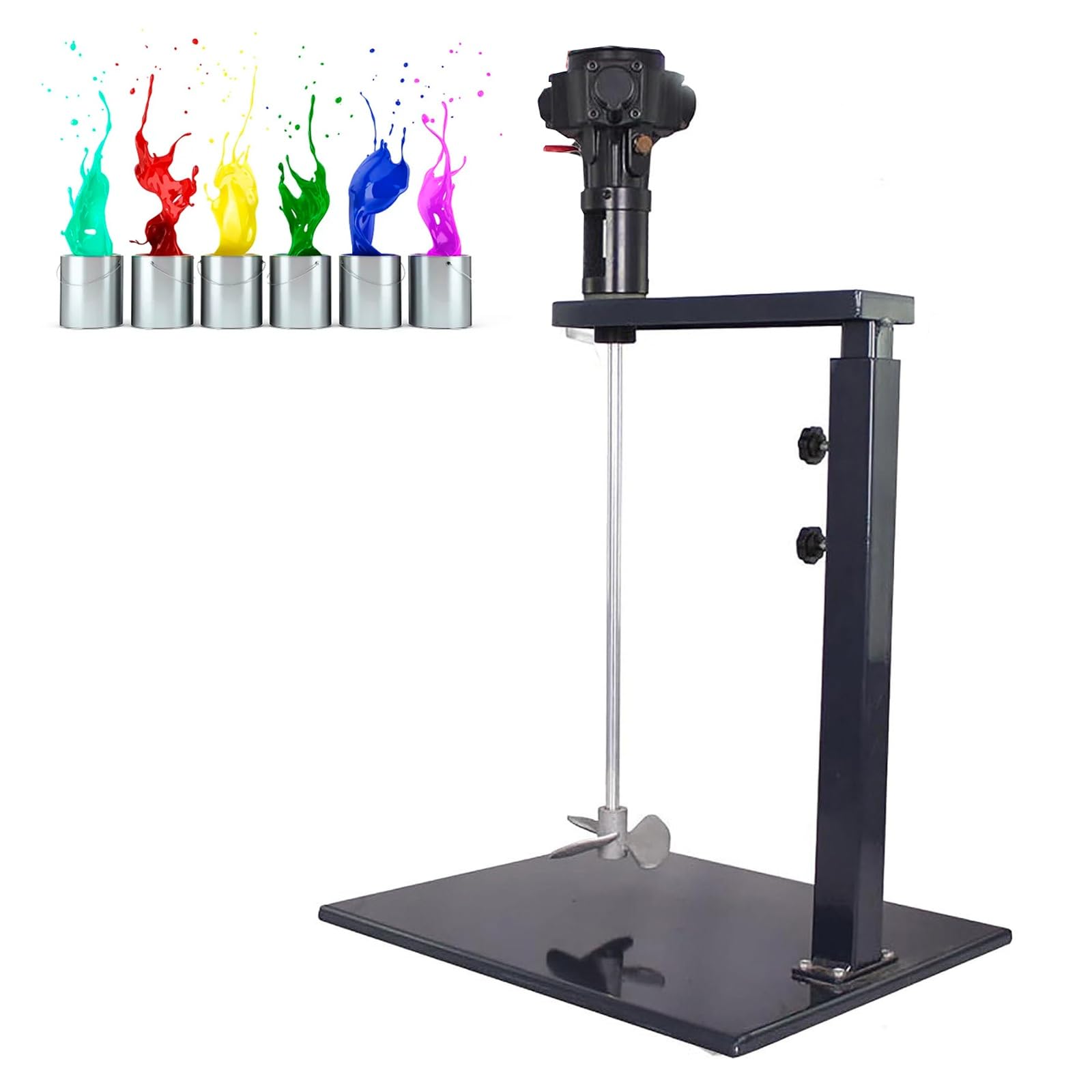 Mezclador de pintura neumático portátil, agitador automático de acero inoxidable, agitador de revestimiento de elevación para pintura, pegamento, mezcla de líquidos industriales