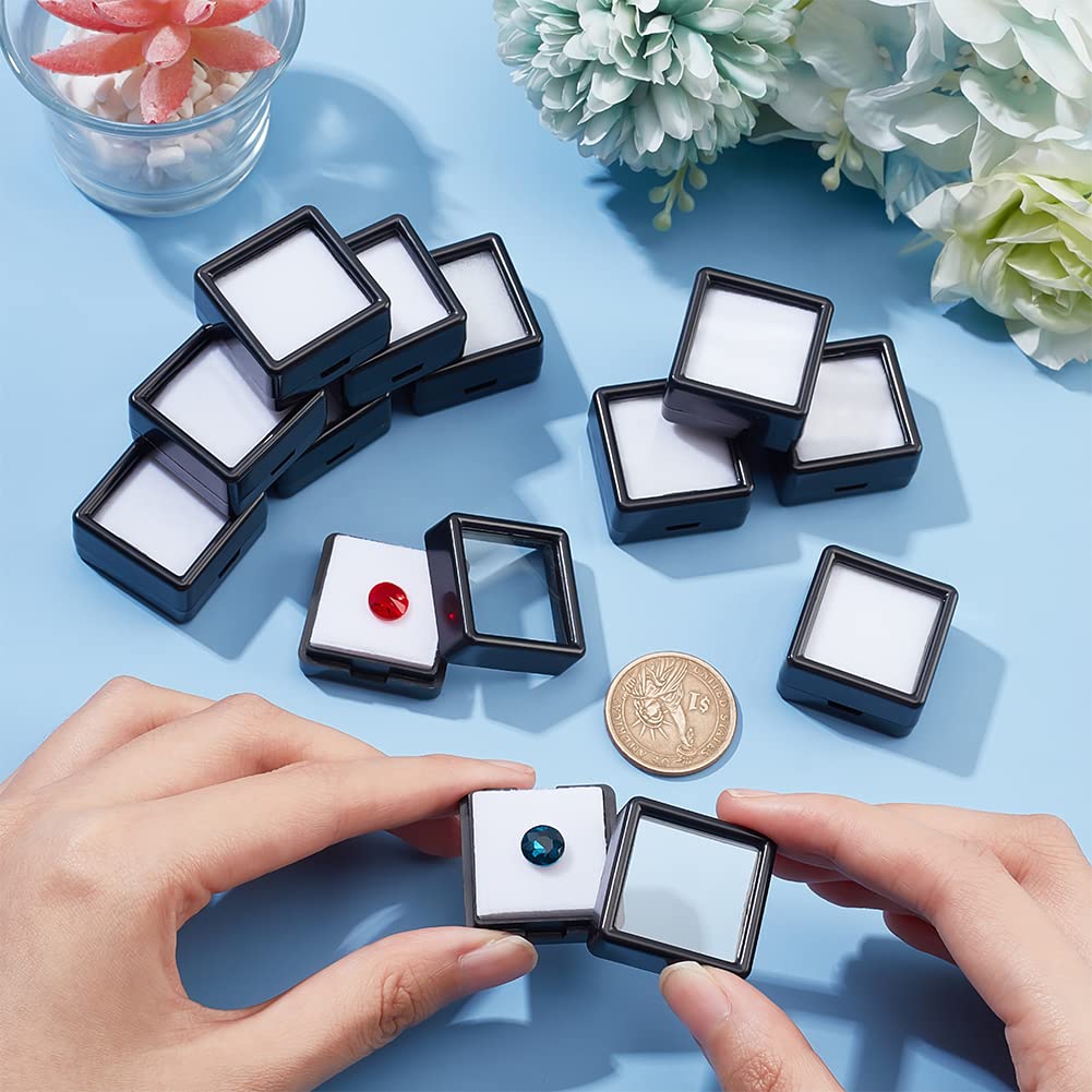 Amazon.com: BENECREAT 12 Pcs Black Gemstone Display Box with Clear