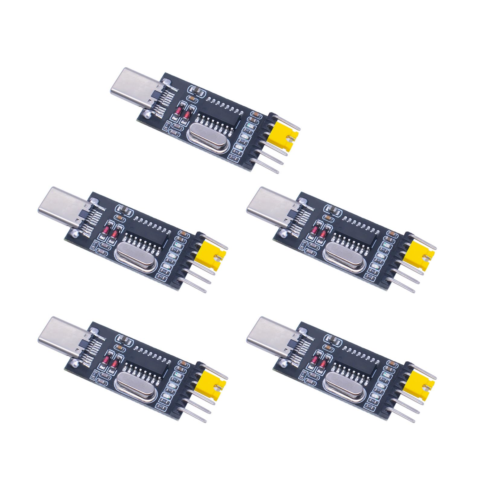 MLWSKERTY 5Pcs USB to Converters Module CH340G 3.3V 5V Switcher USB C to Serials Port Module Converters for PC Desktop