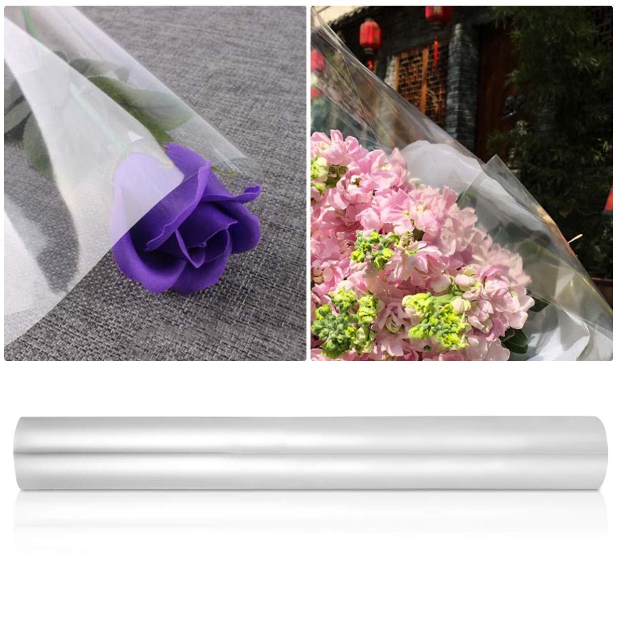 Amazon | OUNONA OPPフィルム ラッピング セロファン ロール 透明