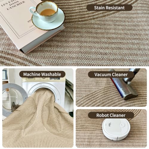 Easy Jute Rug for Pet Homes: 4x6 Outdoor Rug - Geometric Arch Pattern - Image 5