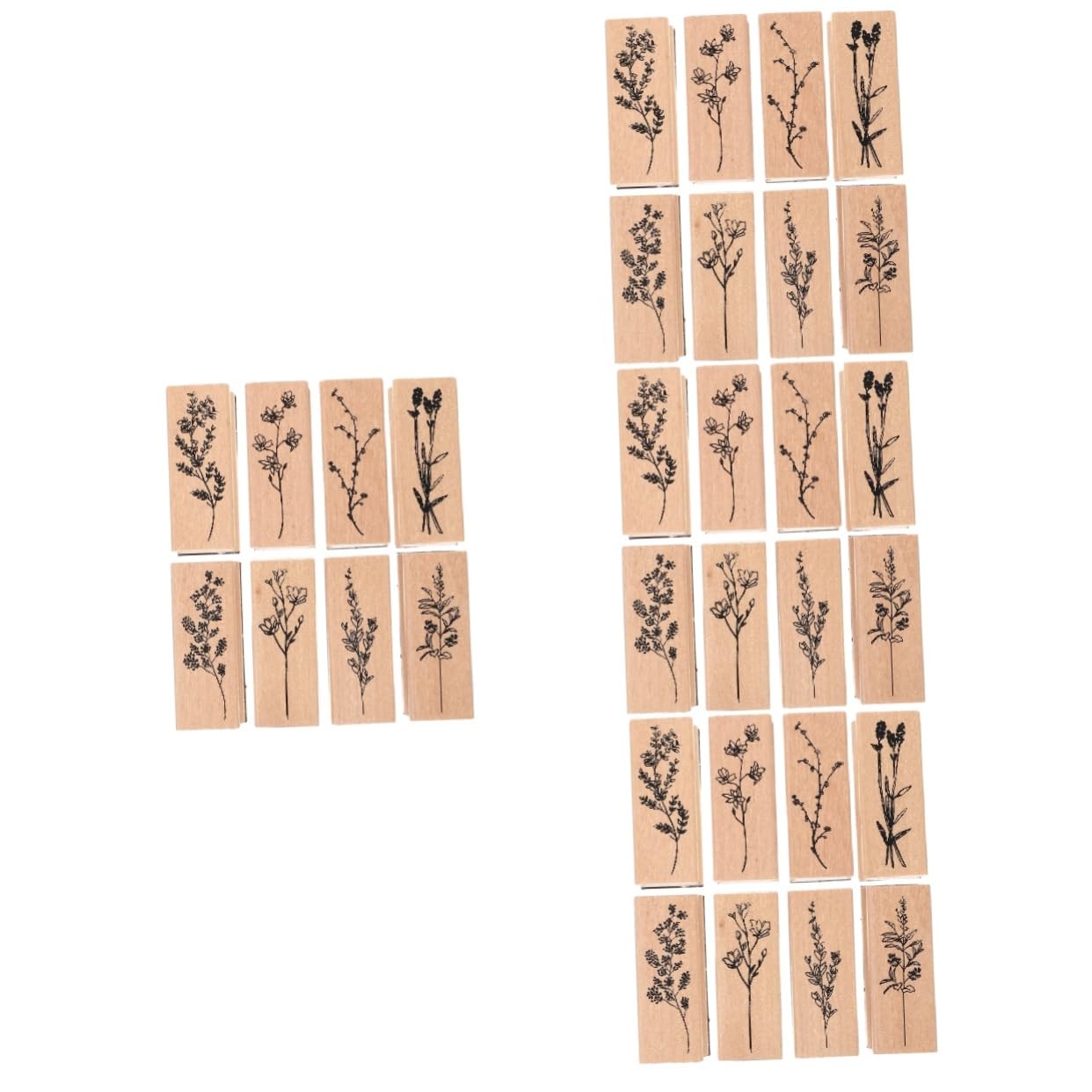 Tofficu 4 Sätze Briefmarke Stempel Individuelle Signaturstempel, Selbstfärbend Alphabet-stempel Basteln Dekoration Dekorativer Zeitschriftenstempel Holzhandwerksstempel 8 Stück * 4