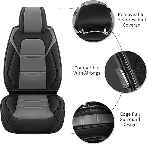 Miniatura 3 de YORKNEIC Fundas de asiento de automóvil para Chevrolet Cruze 2011-2019, fundas de asiento de piel sintética, protectores de cojín de asiento