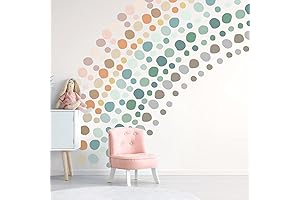 Epakh Polka Dots Wall Decals - Boho Rainbow Kids Wall Art