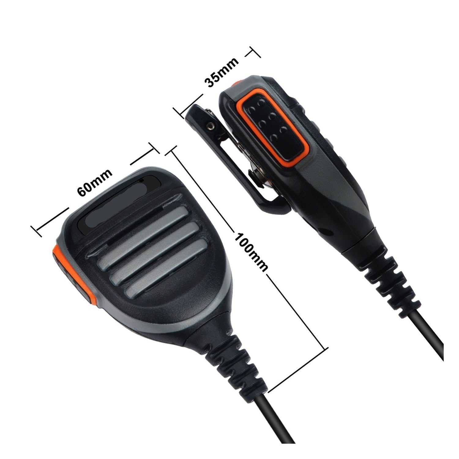 Compatible con Baofeng UV-9R UV-9RPLUS BF-A58 BF-9700 Altavoz con micrófono de Palma Resistente al Agua con Altavoz de Alta Potencia de 1 W