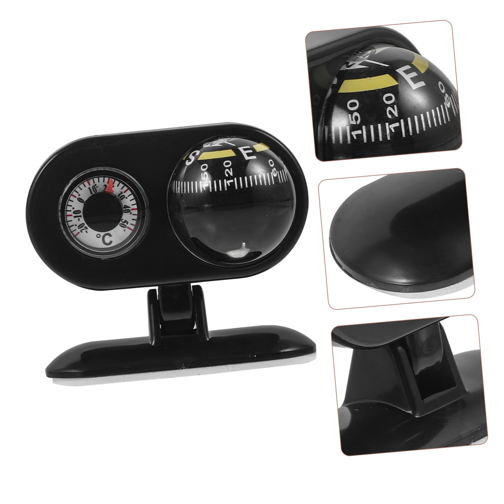 Happyyami Car Dashboard Compass Portable Thermometer for Cars Boats and High- Tool for Outdoor Adventures and Road Trips