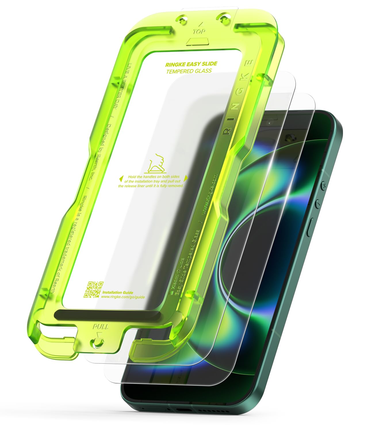 Ringke Easy Slide for Xiaomi 17 Ultra Screen Protector with Installation Tool [2 Pack] [Scratch Resistant] HD Quality Shatterproof 9H Tempered Glass with Oil Resistant Coating-image-7