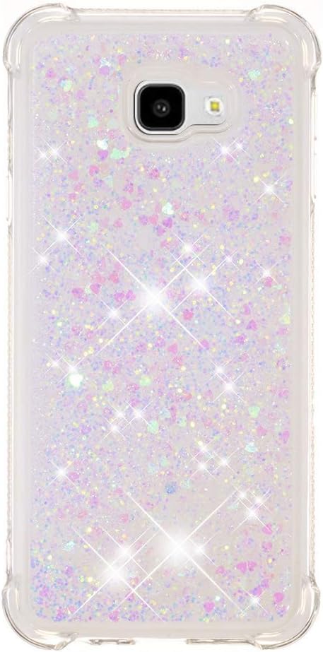 Reevermap Samsung Galaxy J4 Plus Case Glitter Flowing Liquid Phone Cover Sparkly Stars Floating Clear Transparent TPU Gel Silicone Shockproof Case for Samsung Galaxy J4 Plus, Colorful