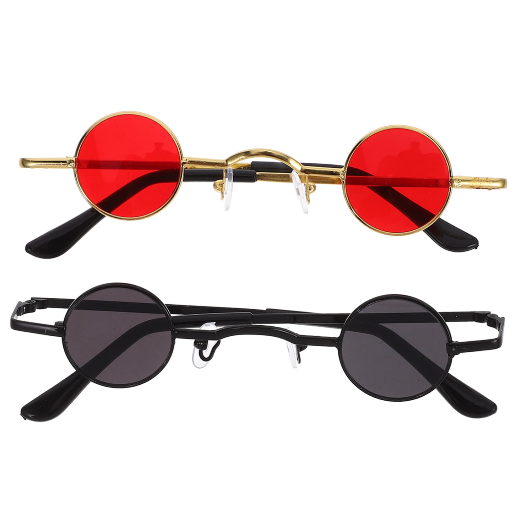 SHERCHPRY 8pezzi Occhiali Sole Rotondi Vintage Di Stile Hippie Retro Per Feste e Attività All Aperto Leggeri e Facili Da Trasportare