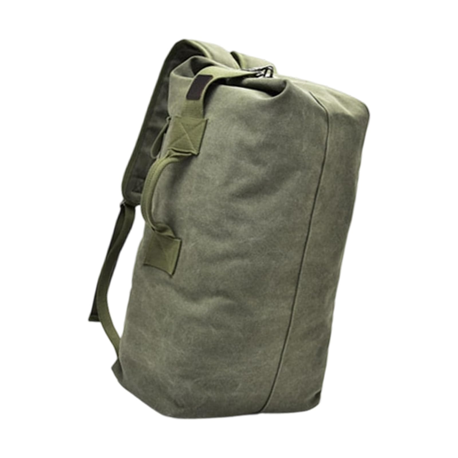 Unisex Canvas Bucket Backpack for Hiking Features Spacious Design Double Carry Ways Outdoor Use Classial Design Water Bucket Backpack