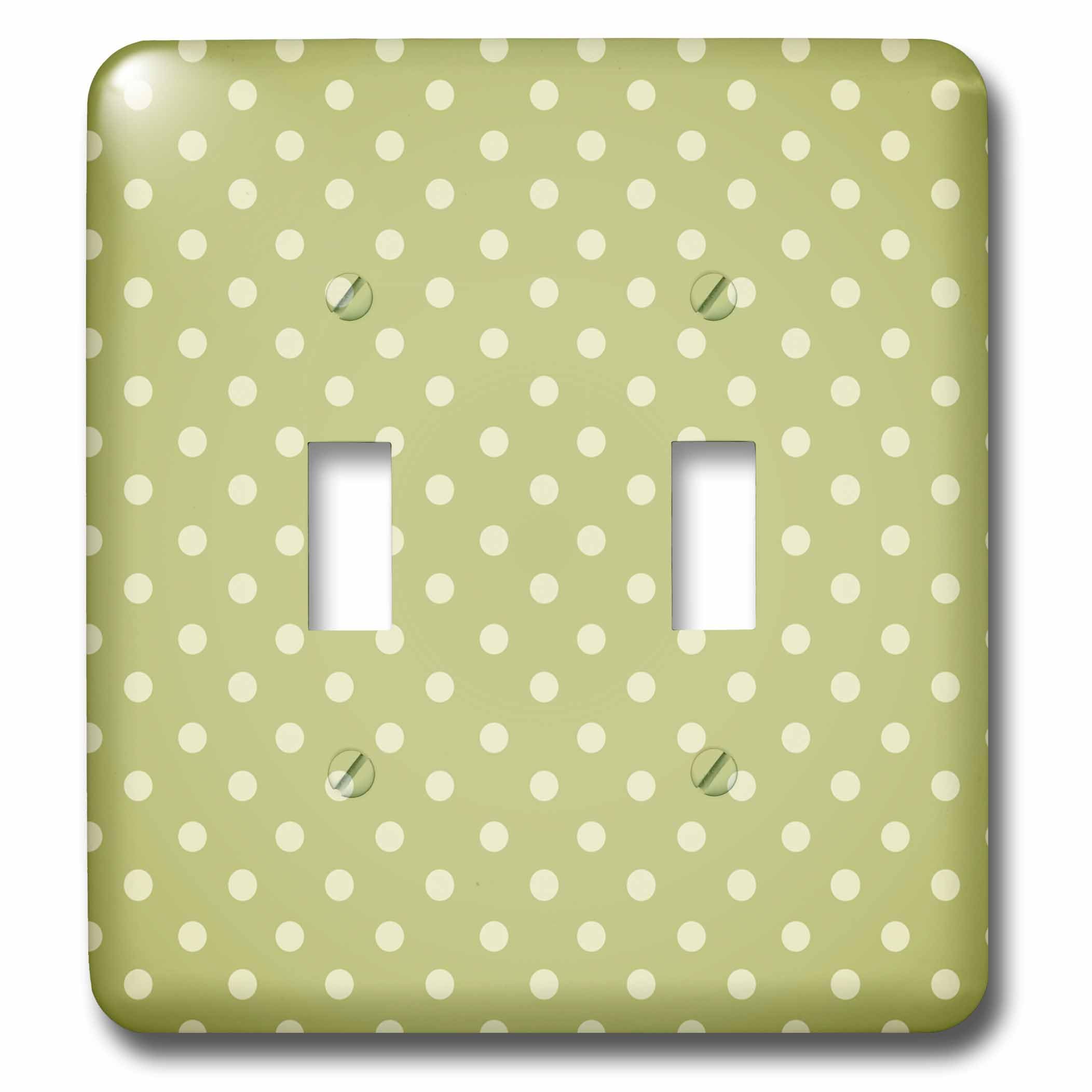 Interrupteur à bascule vert mousse à pois 3dRose pour chambre et salon cosy