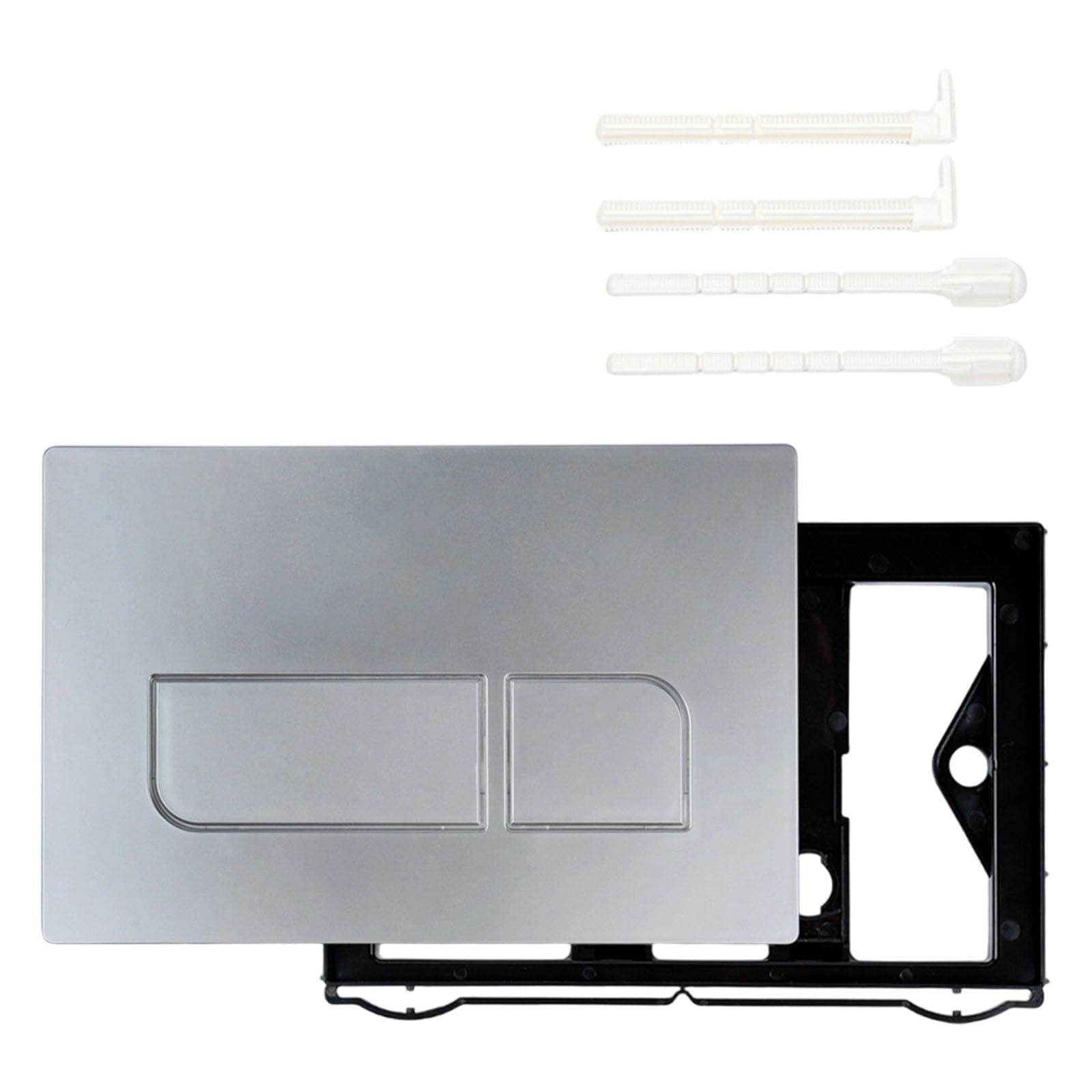 Elnwnnkc Silver Bathroom Accessories Flushing Board For Concealed Water Tanks Double Plate Up300 Up320 Wall Mounted Tanks Flush Panel Replacement