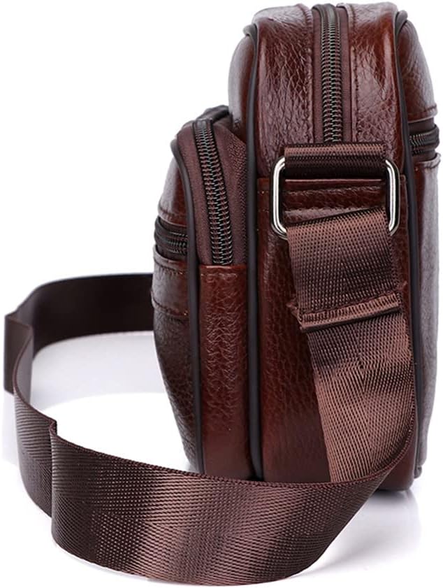 Men's Genuine Leather Shoulder Bag Messenger Bags Men's Bag Flap CrossBody Handbag Male Leather Shoulder Bags