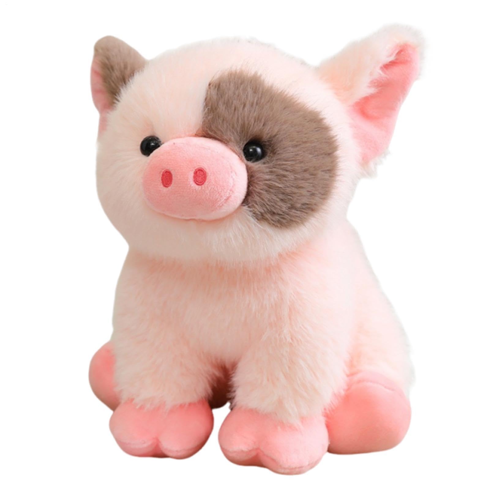 Pig Stuffed Animal Plush 20cm Swine Pink Stuffed Piggy Hugging Toy Piggy Cute Piglet Plush Farm Animals Party Nursery Decorations Hug Charm Kids Christmas Valentine's Day Collectible