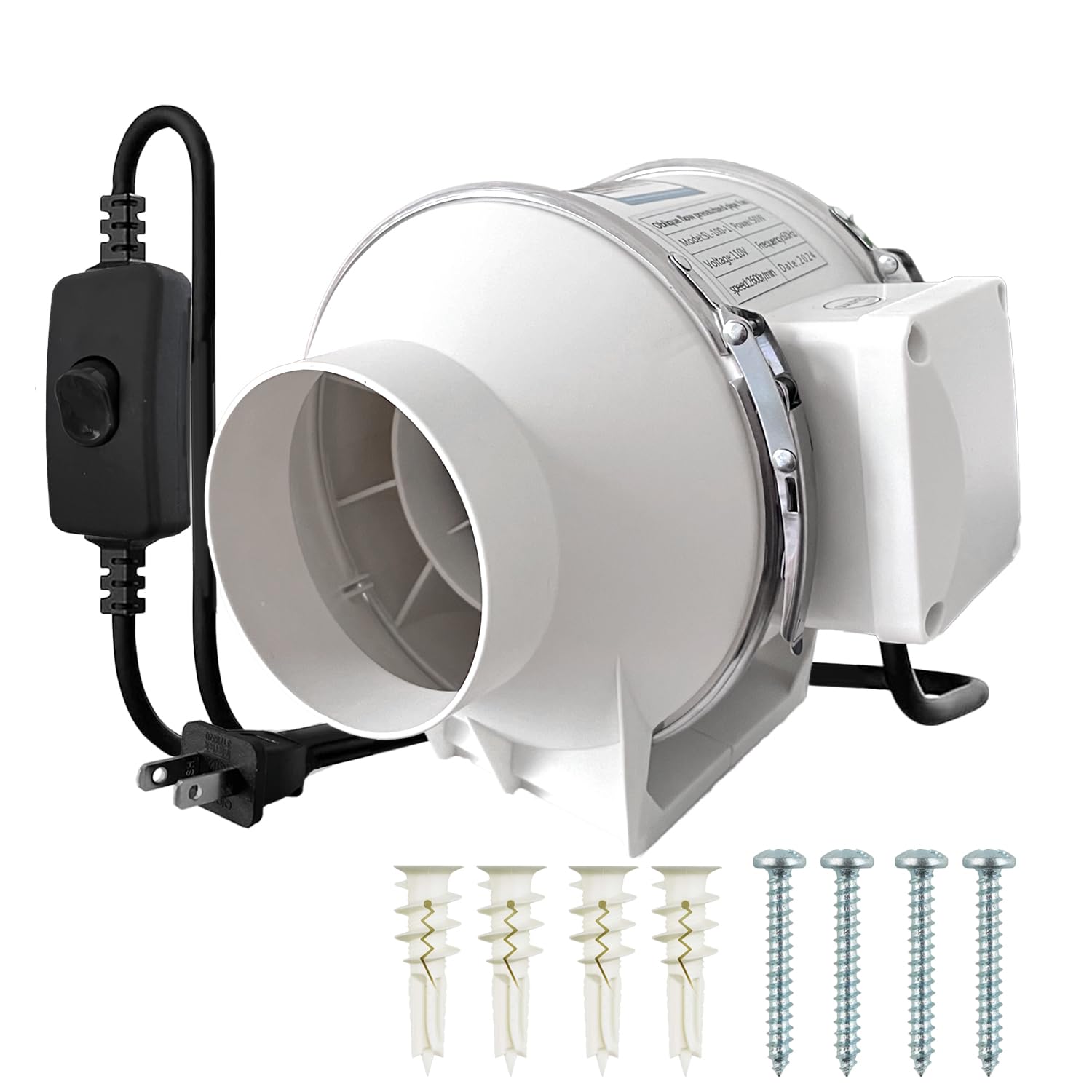 Ventilateur d'admission de conduit 280 CFM puissant pour salle de bain