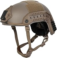 Vista 6 de Lancer Tactical mediano – grande, casco industrial duradero de plástico ABS construido marítimo con adaptador de riel lateral ajustable de 20 mm