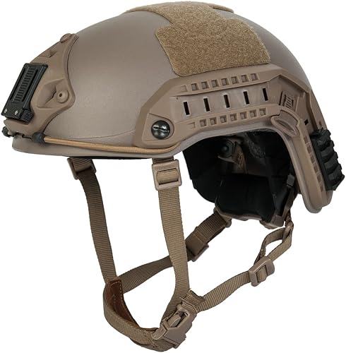 Miniatura 11 de Lancer Tactical Casco marítimo de plástico ABS industrial mediano y grande, corona ajustable, adaptador de riel lateral de 0.787 in, calcomanías