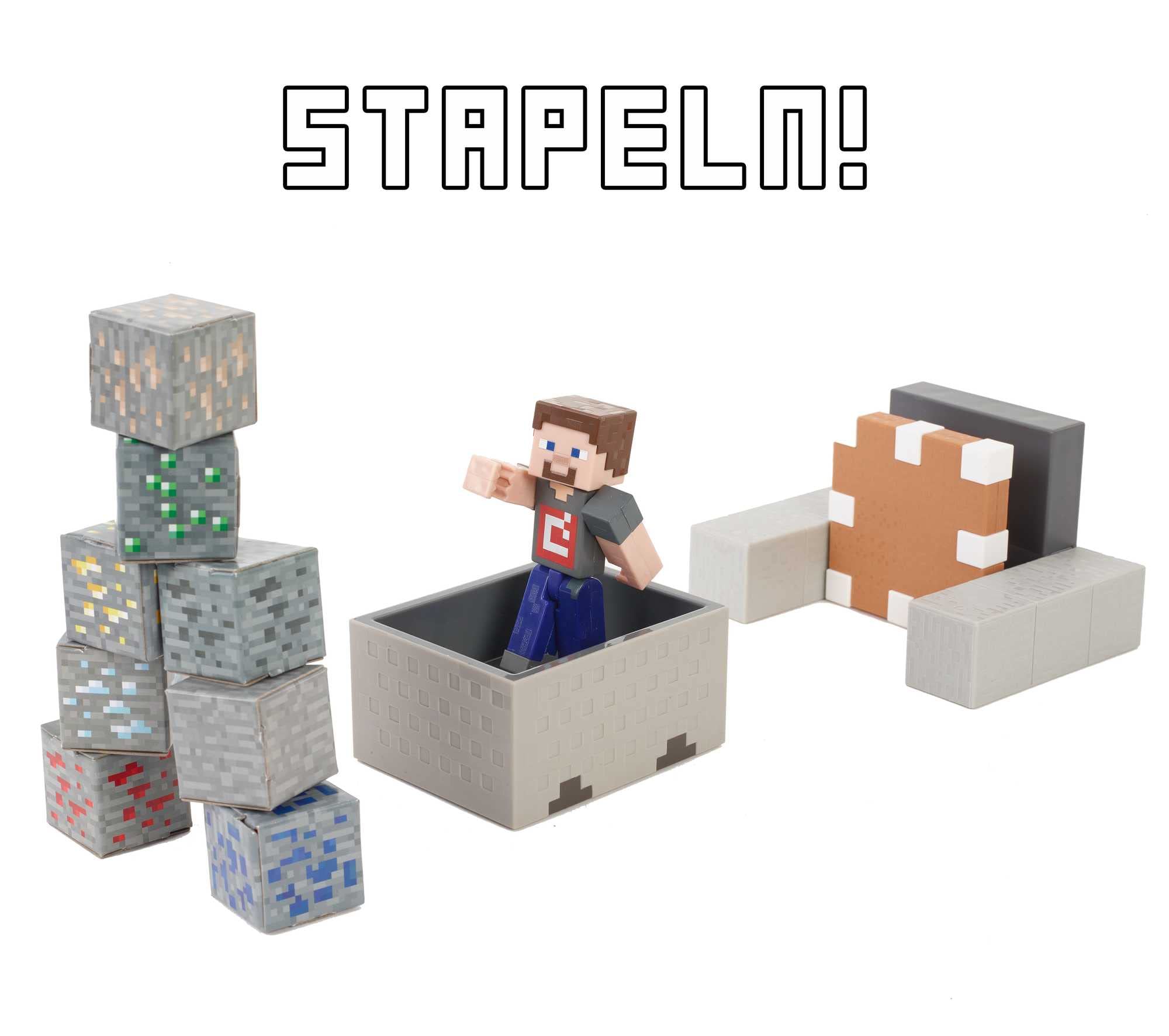 Mattel Minecraft GVL55 - Minecart Mayhem Spielset mit Steve-Figur