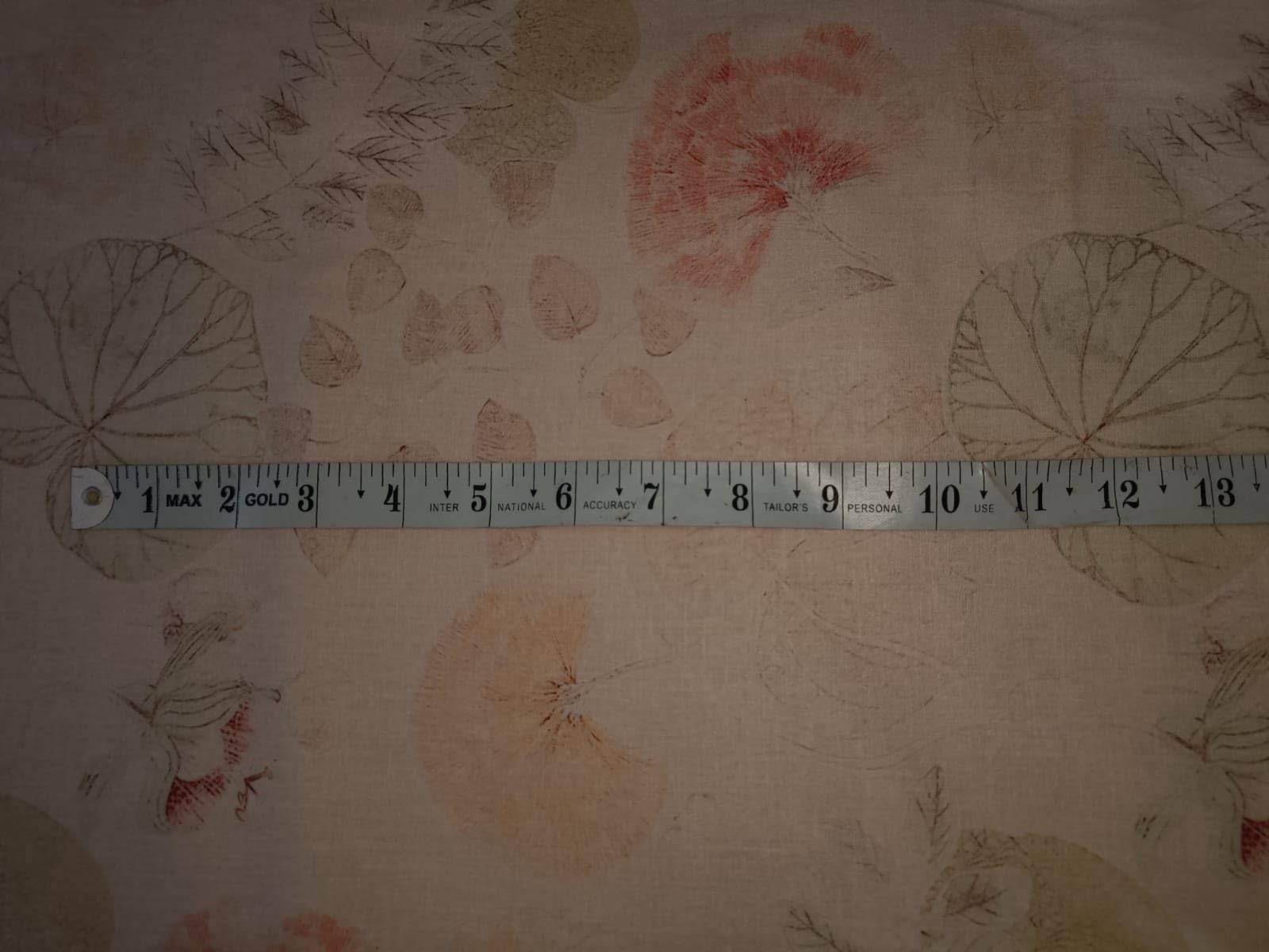 100% Linen Floral Digital Print Dusty Color Floral Fabric 44