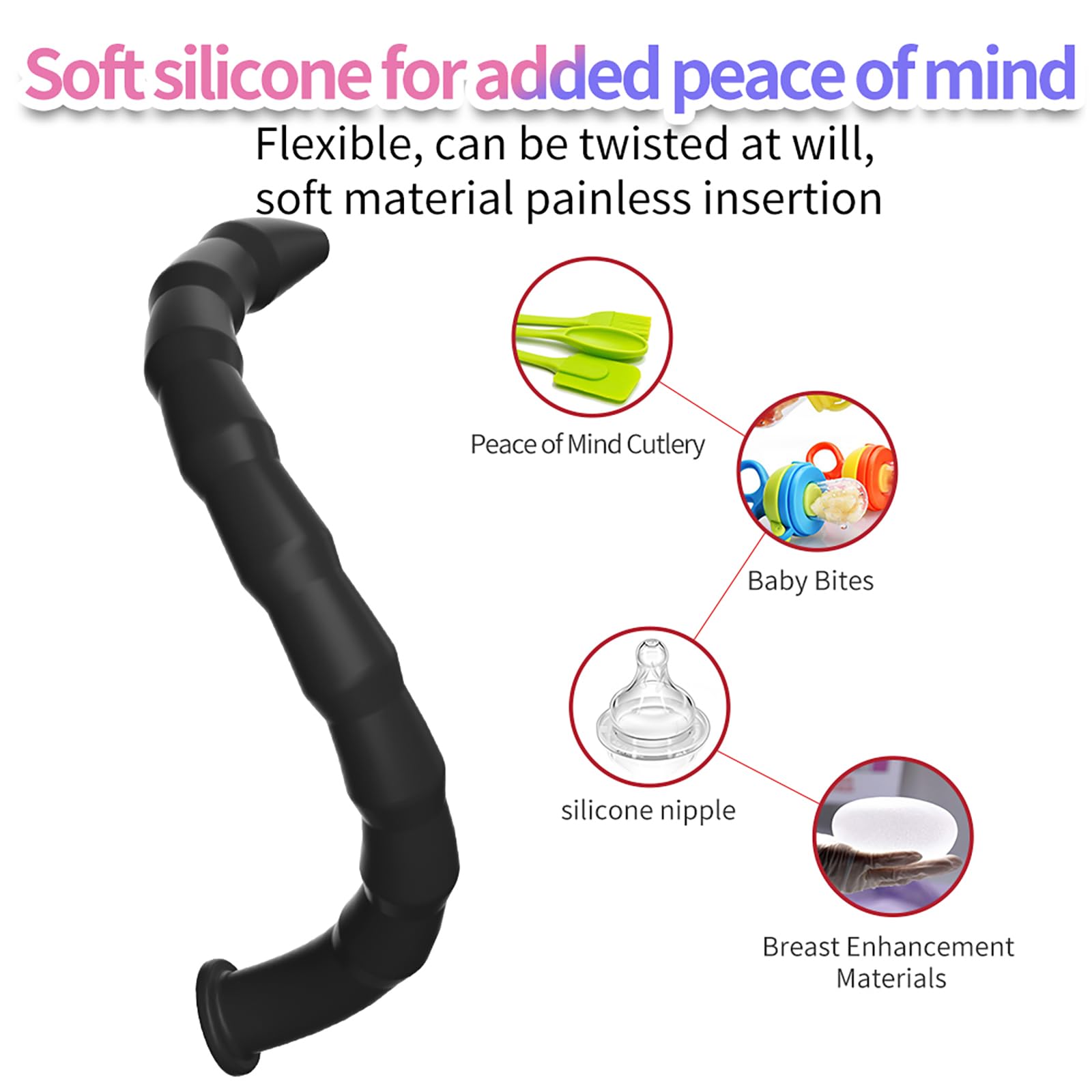 Set 5 Dilatatori per Pene in Silicone Cavo Antiscivolo Plug Uretrale per Masturbazione Maschile Stimolazione Prostata Giocattoli Sessuali BDSM