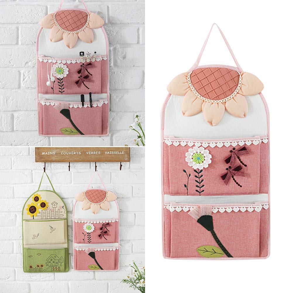 Bolsa de almacenamiento impermeable para colgar en la pared, organizador de armario Farbric, organizador de bolsillo para colgar en el dormitorio y el baño