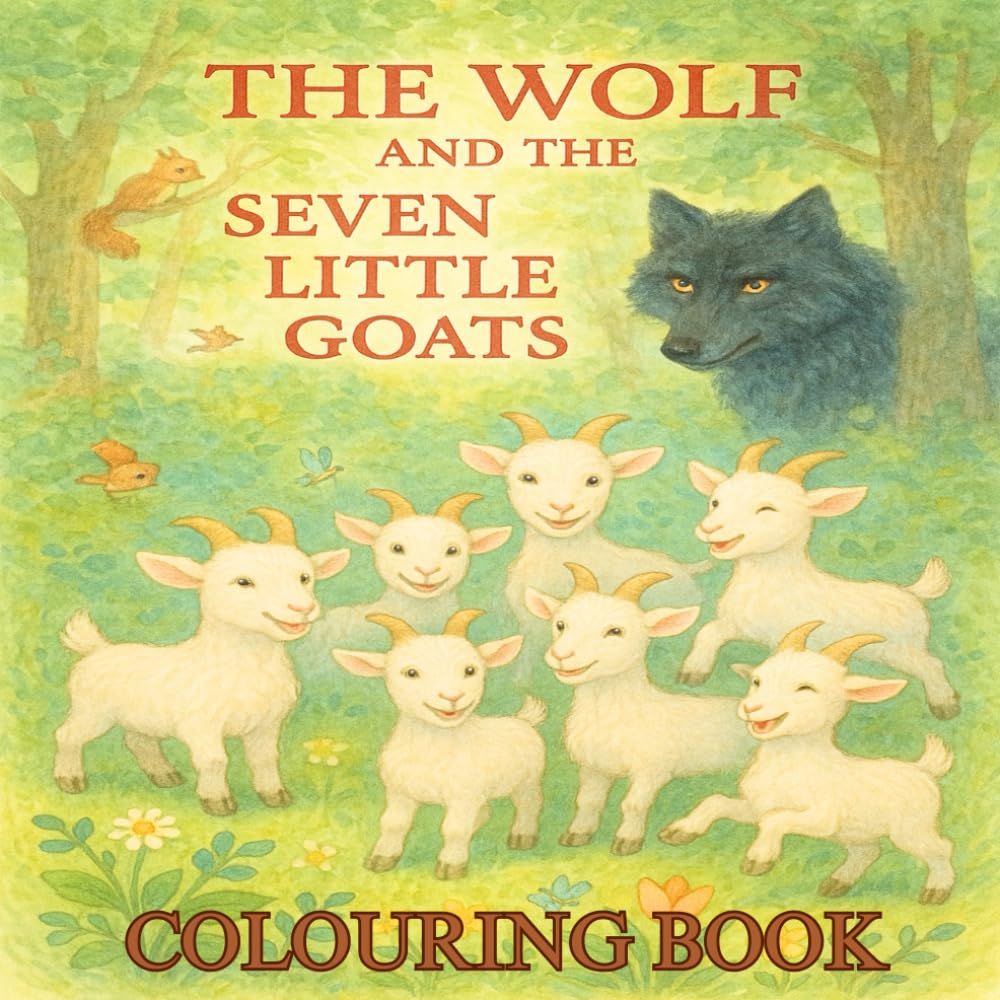 The Wolf And The Seven Little Goats: Fun Colouring Books For Children